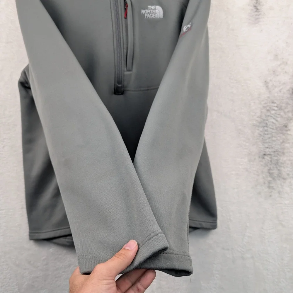 The North Face Pullover Men's Large Gray Summit Series Gorp Quarter Zip Sweater